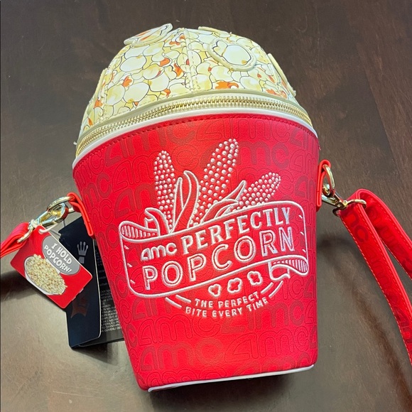 NWT Loungefly AMC Perfectly Popcorn Crossbody Bag - Picture 1 of 7